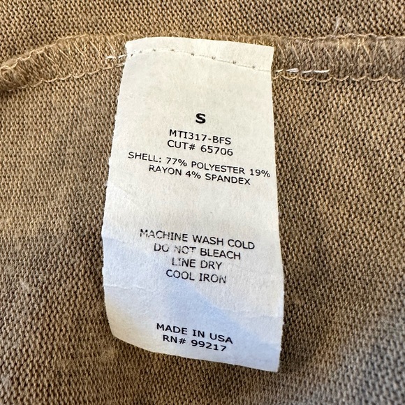 MOA MOA Open Tie Back Sweater Cowlneck Turtleneck Women Small Tan - Picture 9 of 10